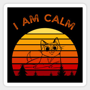 I AM CALM-Relax Cat Magnet